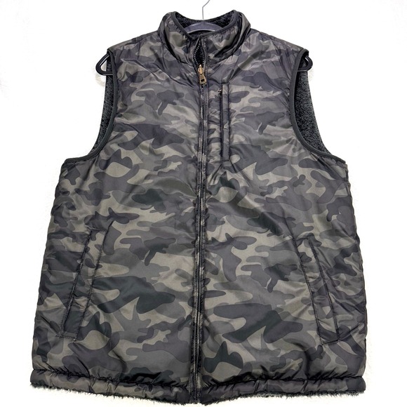 Weatherproof Other - Weatherproof Vintage Vest Jacket Men M‎ Camo Full Zip Tech Pkt Sherpa Lined